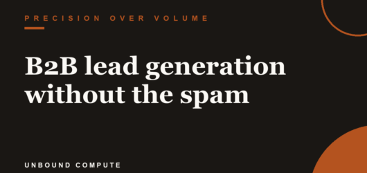 B2B lead generation without the spam