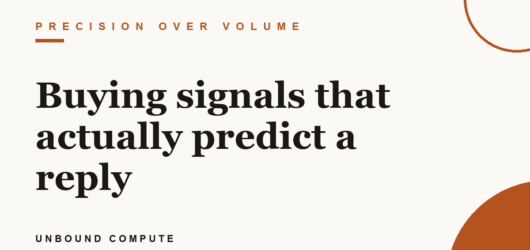 Buying signals that actually predict a reply