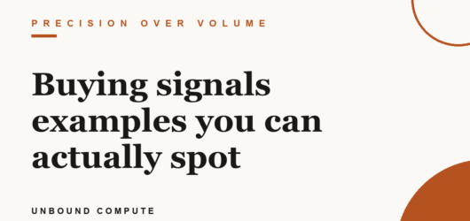 Buying signals examples you can actually spot