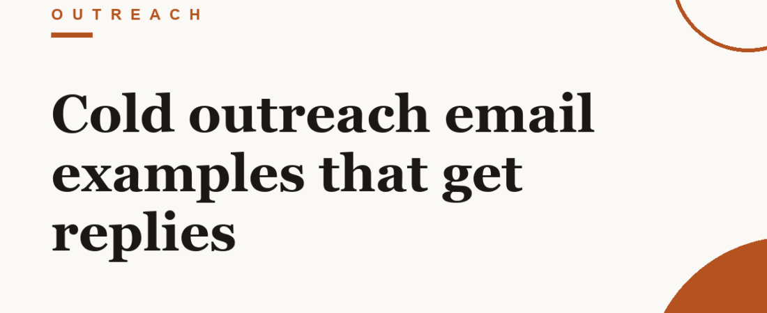 Cold outreach email examples that get replies