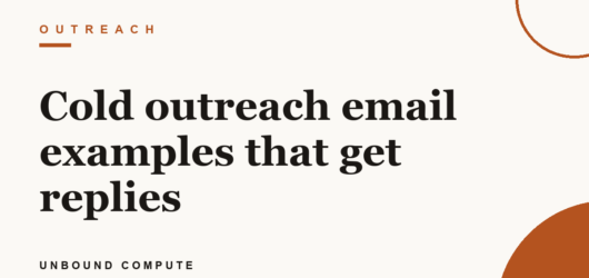Cold outreach email examples that get replies