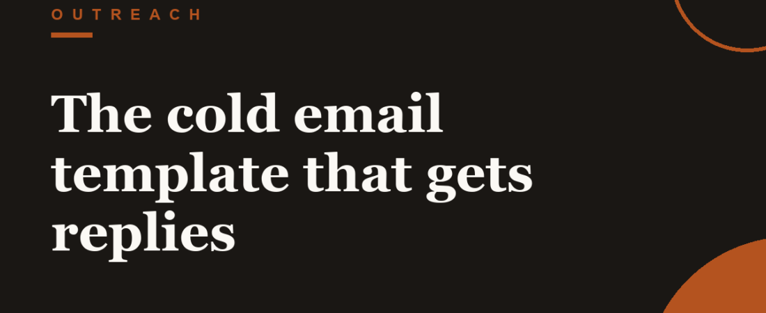 The cold email template that gets replies