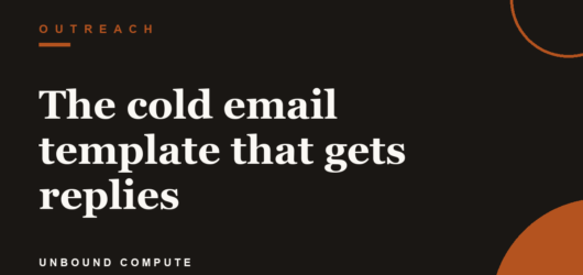 The cold email template that gets replies