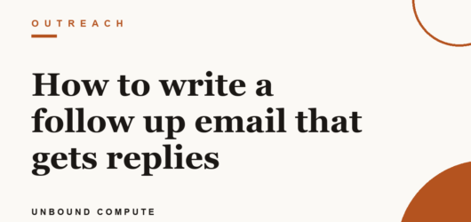 How to write a follow up email that gets replies