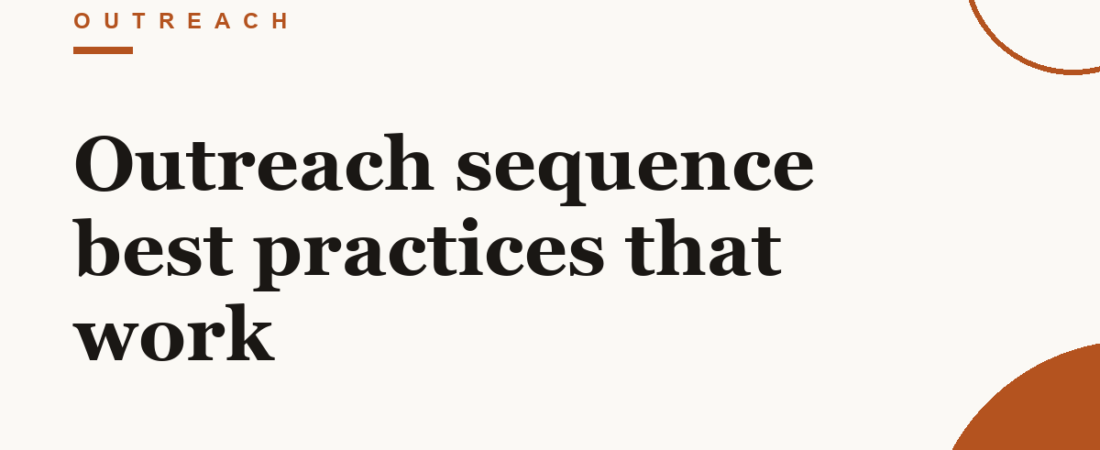 Outreach sequence best practices that work