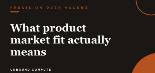 What product market fit actually means