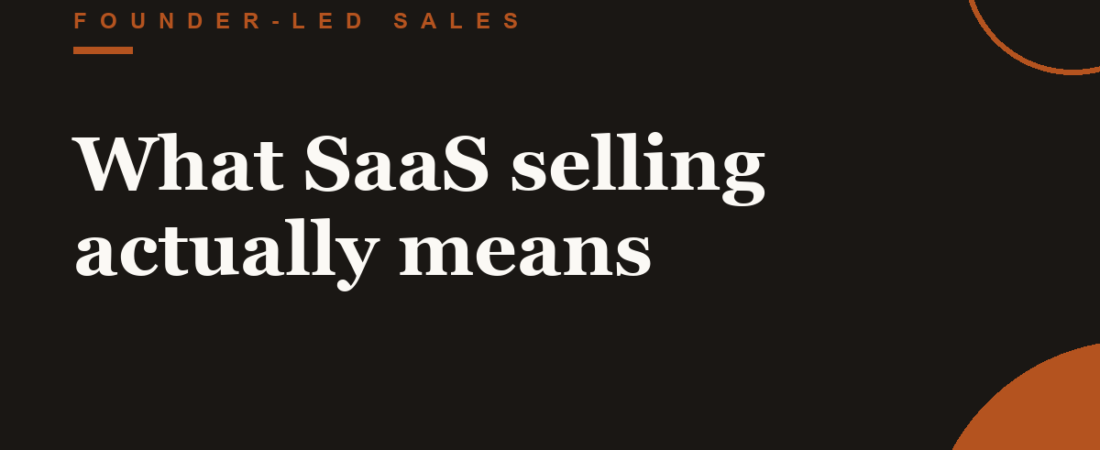 What SaaS selling actually means