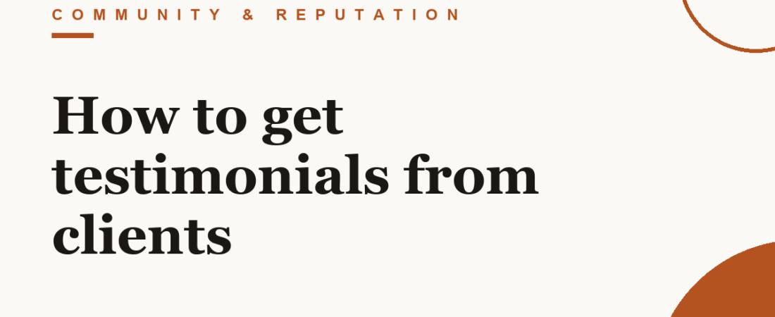 How to get testimonials from clients