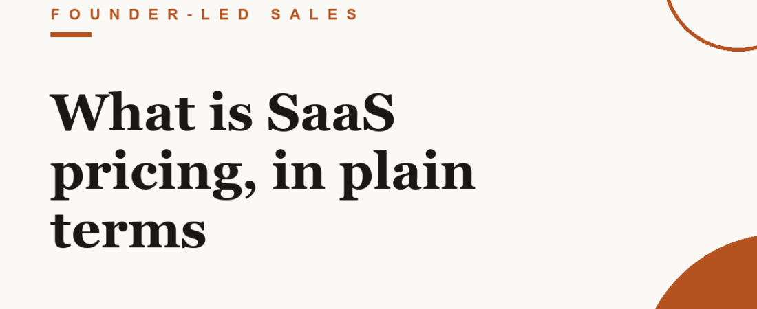 What is SaaS pricing, in plain terms